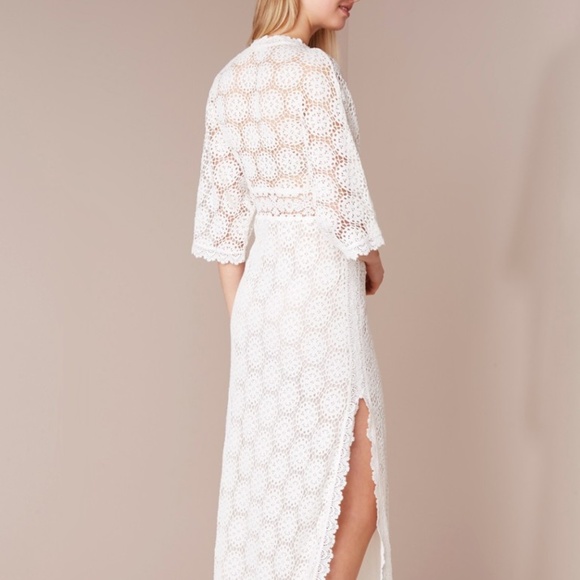 ba&sh Lorr V-Neck Crochet Lace Maxi Dress - Picture 5 of 12